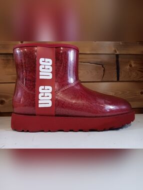 Ugg Waterproof Rain Boots Womens 7 Red